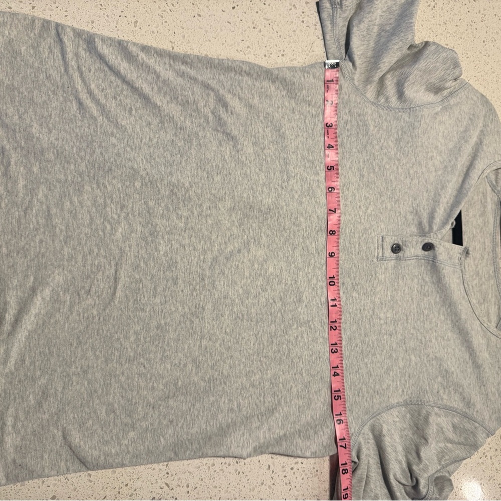 Lululemon Men’s Small 1/4 Button Up Cotton Jersey T Shirt Grey - Picture 6 of 8